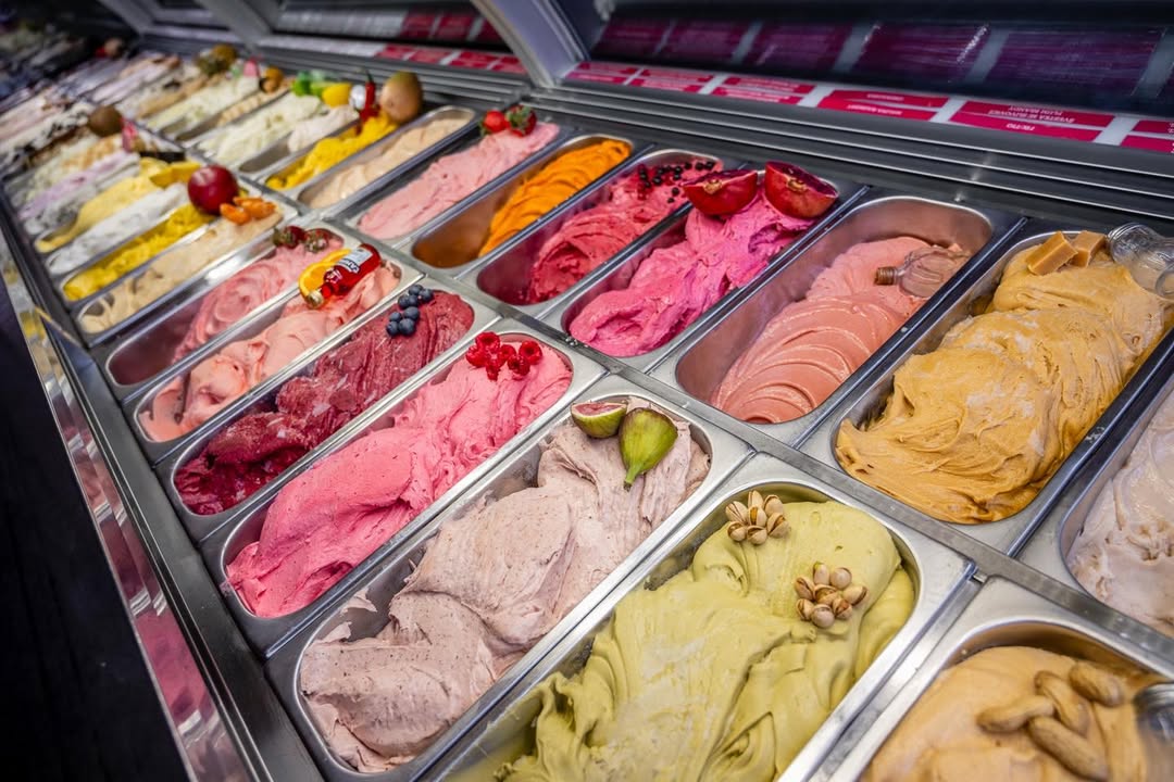 Název gelaterie Crème de la Crème (v překladu smetana smetan) mluví za vše